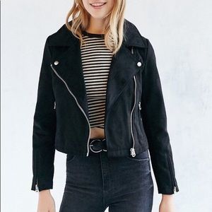 Urban Outfitters silence+noise suede moto jacket